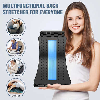 Back Stretcher Acupuncture Level Four Adjustable Massager Lumbar and Cervical Support Plate Yoga Exercise Assistant Tool